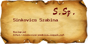 Sinkovics Szabina névjegykártya