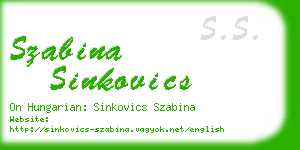 szabina sinkovics business card